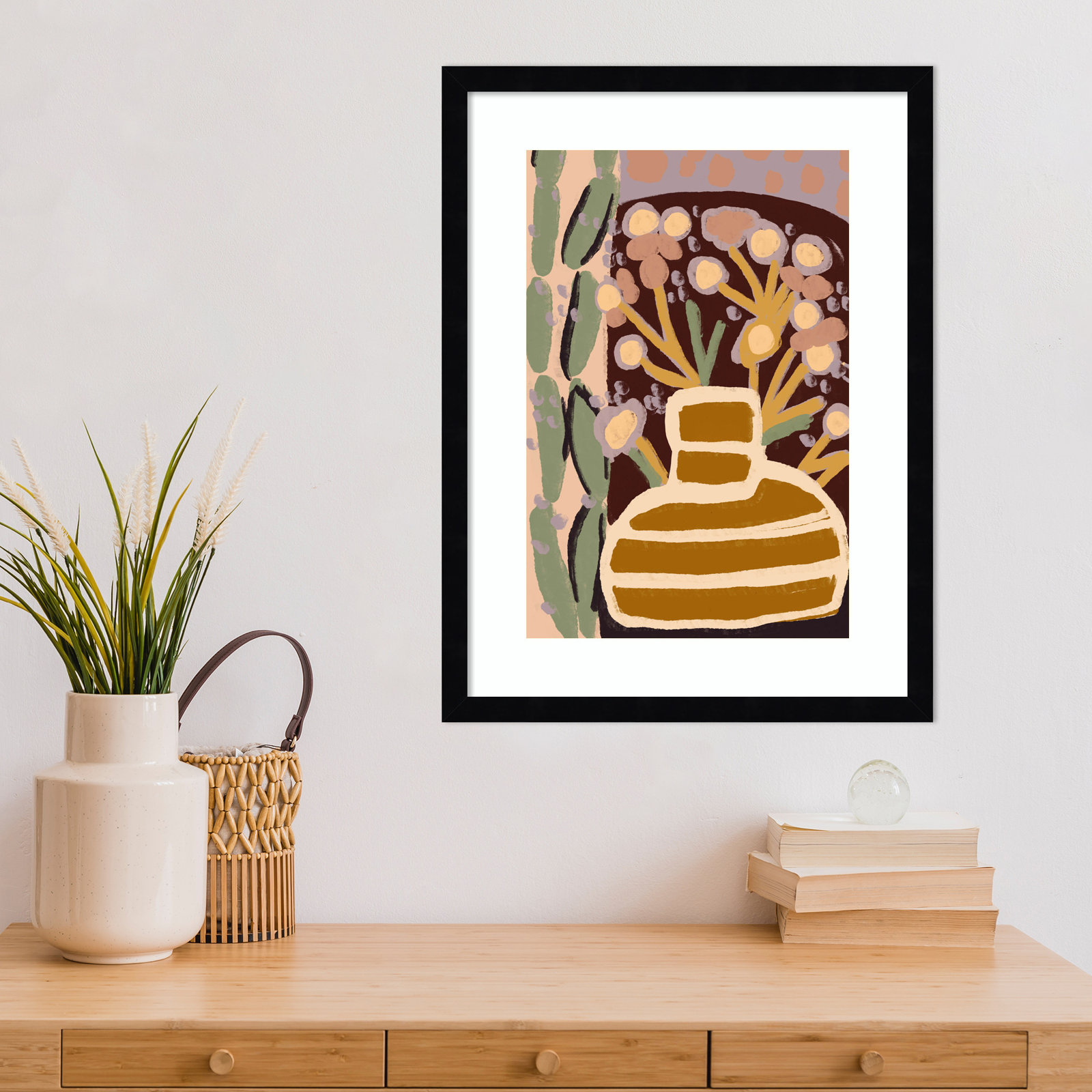 Galya "Pastel Impression" Print by Treechild, Black Framed, 21" H x 16" W