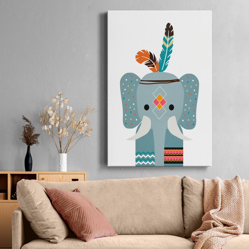 " Boho Elephant ", 18" H x 12" W x 1.5" D