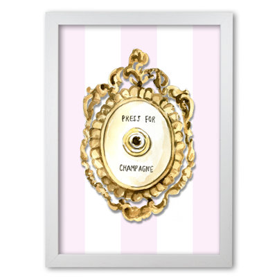 Press For Champagne Button - Painting