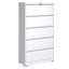 Classeur latéral verrouillable en métal blanc, classeur latéral à 5 tiroirs pour dossiers de bureau-120267631