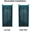 Portes de douche semi-mates noires mattes, 34 - 35-3 / 8 po X P 72 H, verre transparent, aluminium pour salle de bain aux portes noires, attrait