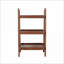 Banc de rangement avec range-chaussures à 3 niveaux | Organisateur de vestibule rustique | Noyer brun | Bois massif