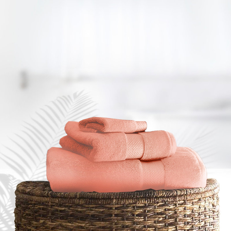 Miami 2 Piece Bath Sheet Same-Size Bale, Jumbo Bath Sheet - 2 Pack, Blush Pink