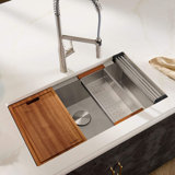 30" L x 19" W Undermount Kitchen Sink with Accessories