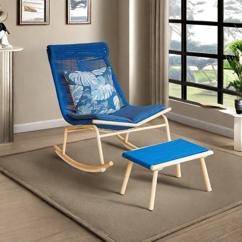 High quality PE rattan rocking chair