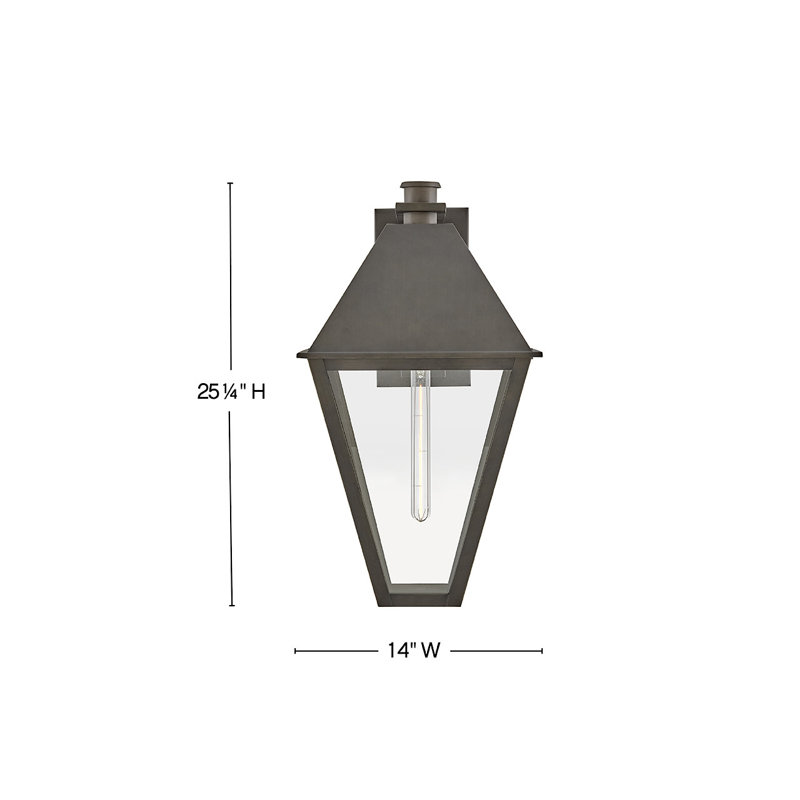 Endsley Single Light Outdoor Aluminum Wall Mount Lantern - Height Adjustable
