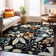 Black Multi Garden Floral Area Rug
