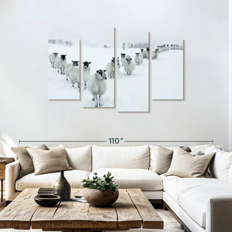 Brampt Winter Sheep, 48"H x 75"W