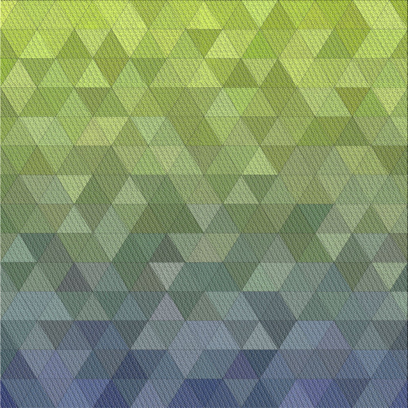 Tapis géométrique vert / bleu foncé, Carré 8 pi
