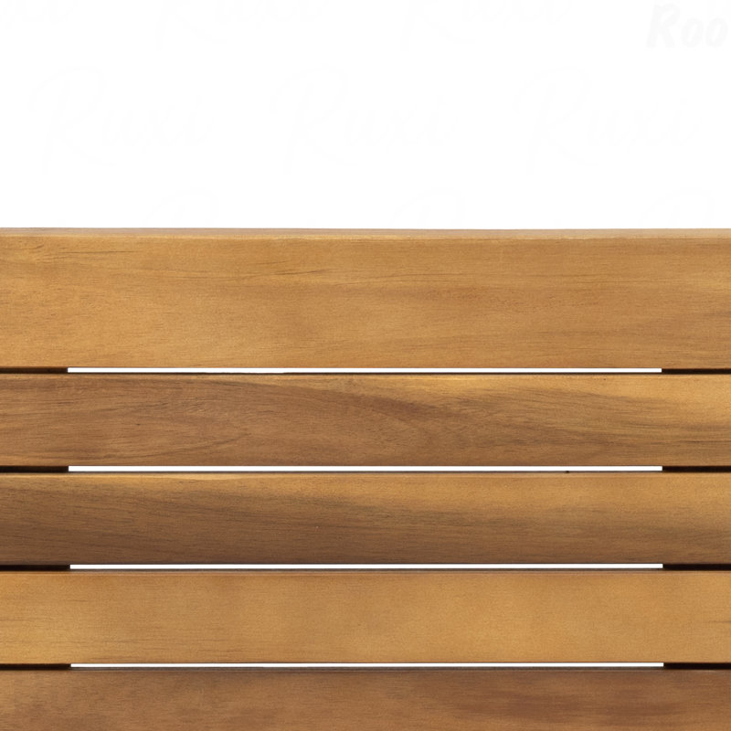 Ensemble de table basse et causeuse Samwell, Beige, Teck