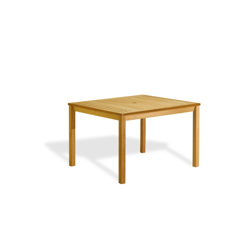 Rectangular Outdoor Dining Table With Umbrella Hole , 45'' in. W 40'' in. D