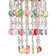 19.25"H Solar Hanging Lighted Wind Chimes with Acrylic Multicoloured Jewel Bead