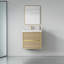 Meuble-lavabo mural 24 po avec lavabo, meuble de rangement flottant pour salle de bain avec comptoir en résine de pierre et tiroirs à fermeture en douceur