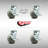 Thermoplastic Caster Set with Roller Bearing