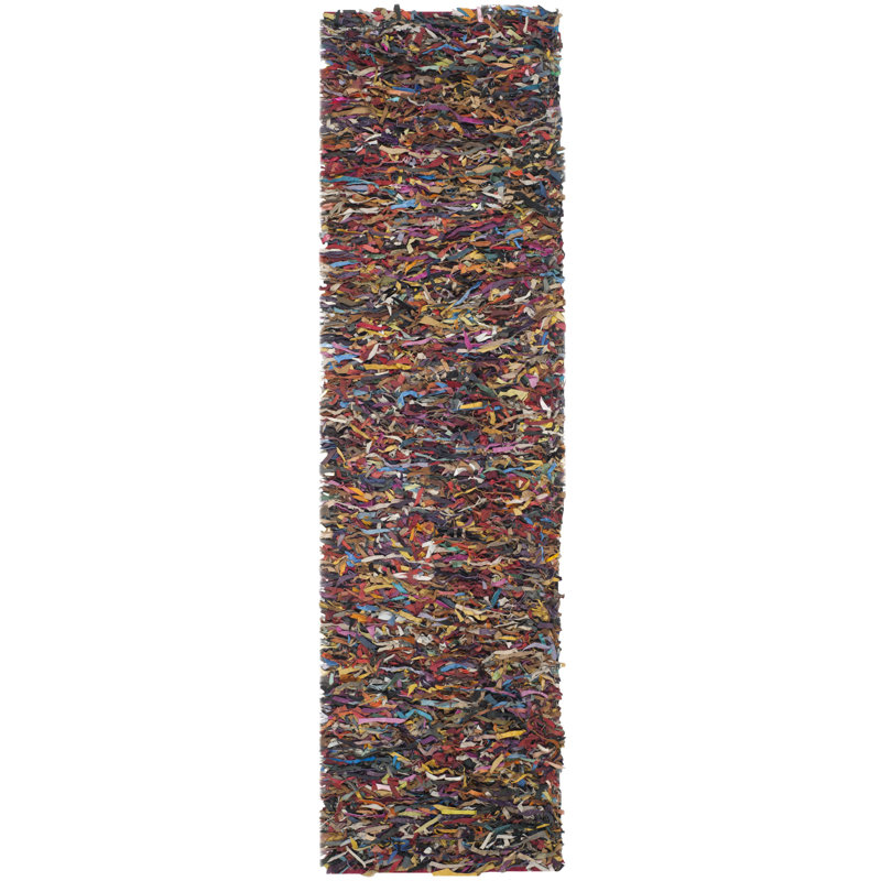 Tapis en cuir Godsey, Tapis de couloir 2 pi 3 po x 11 pi