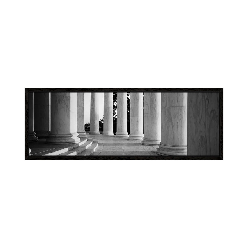 Jefferson Memorial Washington DC by Panoramic Images - Panoramic Gallery-Wrapped Canvas Giclée on Canvas, Black Floater Frame