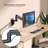 Heavy-Duty Monitor Wall Mount with Gas Spring Arm for Monitors from 17" to 49" Ultrawide