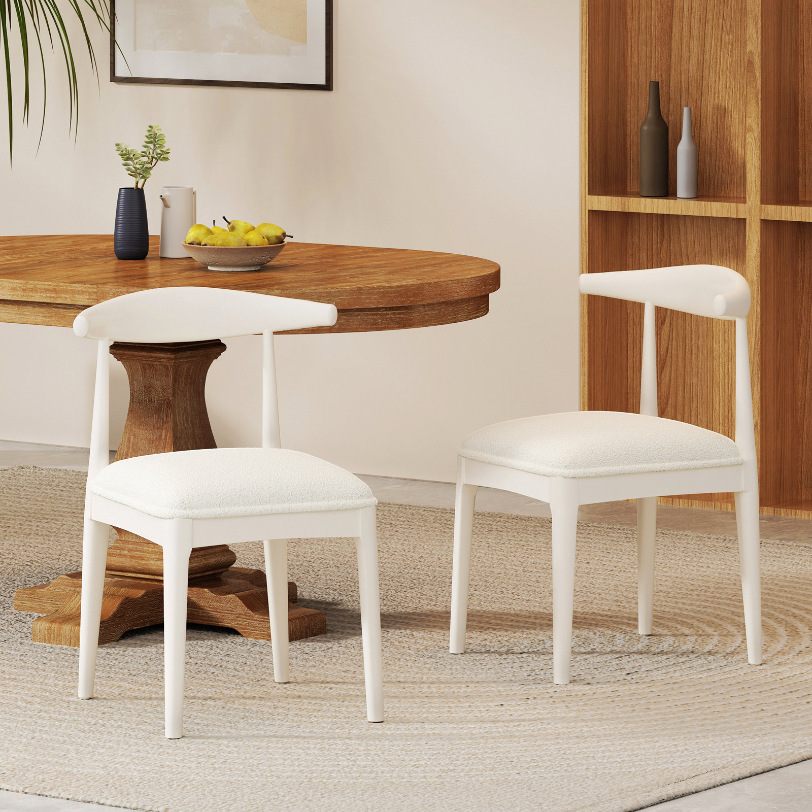 Asheboro Upholstered Wing Back Side Chair, Light Ash, Beige