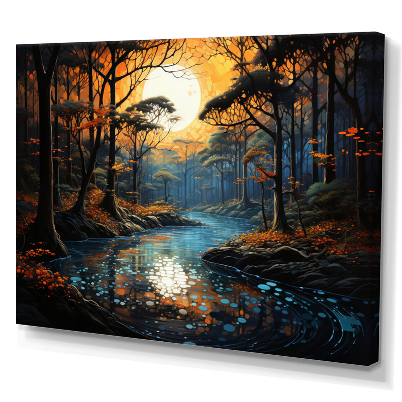 Betties Forest Harmony of Elements II - reproduction, H 30 po x l 40 po x P 1,5 po, Toile tendue