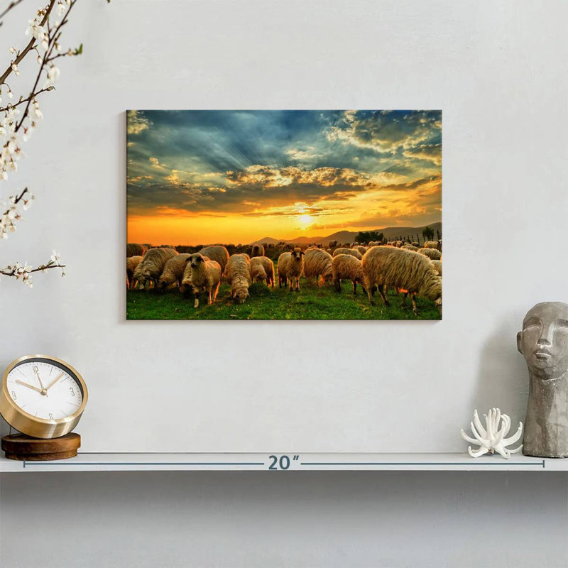 Brampt Flock Of Sheep, 8" H x 12" W