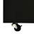Modern Coffee Table With Marble Effect Top And Caster Wheels, Black Rectangular Rolling