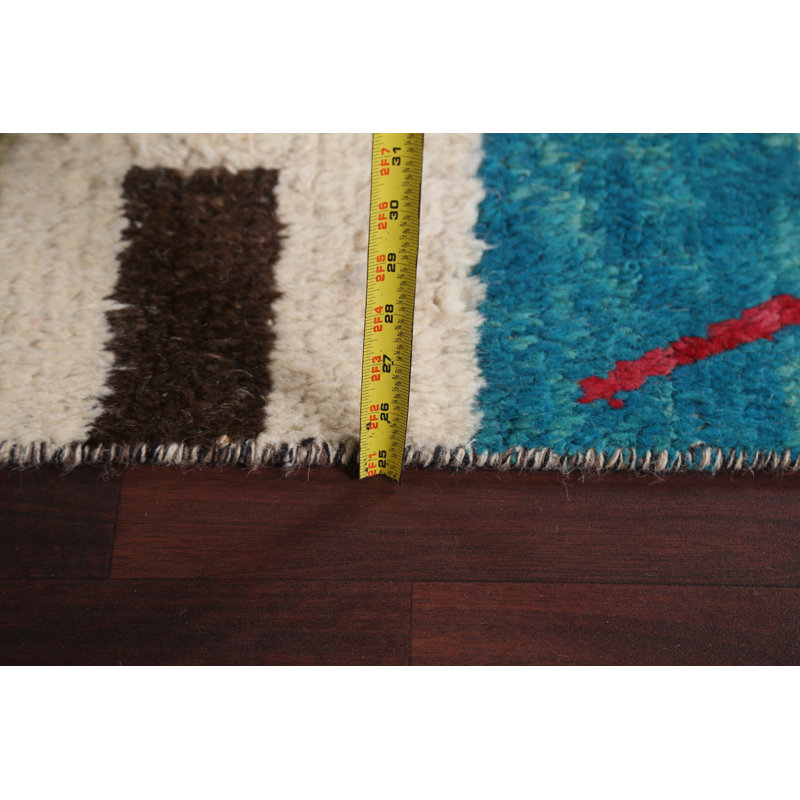 Tapis de couloir tribal marocain noué à la main 3 x 13