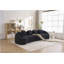 Curved Boneless Modular Sectional Sofa With High-Density Support And Chenille Comfort For Living Room Or Bedroom.-400076072