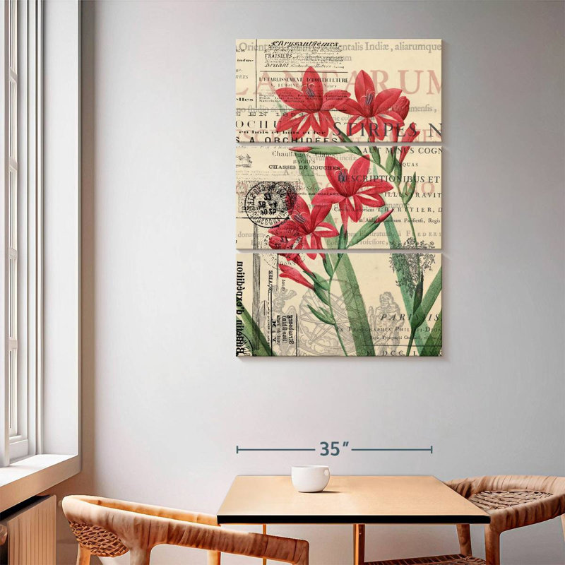 Collage Harnek Parisian Floral, H 65 po x l 42 po