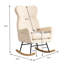 Chaise berçante en métal beige avec structure ergonomique