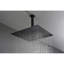 Pomme de douche 16 po noir mat