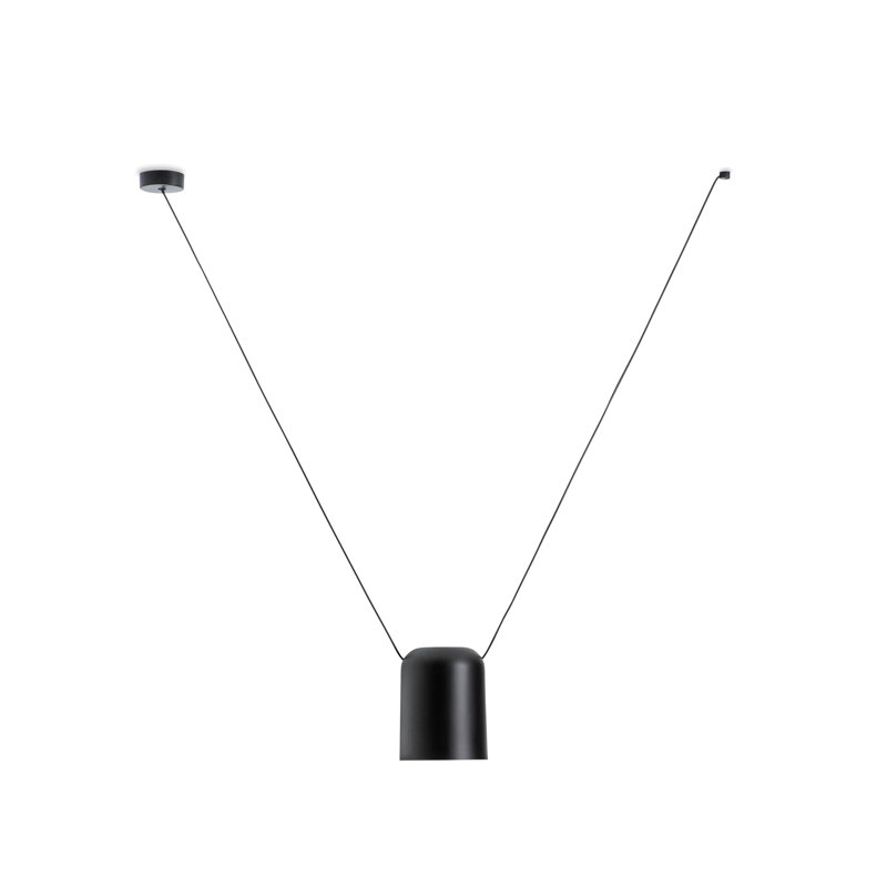 Câble suspendu pour attique latéral 1 cylindre, Noir, H 47,13 po x l 39,5 po x P 6 po