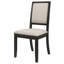 Chaises d'appoint rembourrées crème et noires