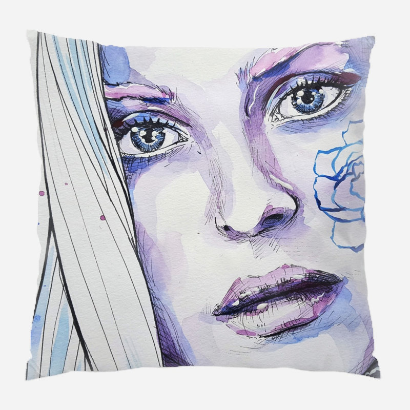 Coussin Kowalewski Art, Micro suède, Intérieur