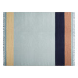 Right On Wool Striped Area Rug in Blue/Yellow/Black/Orange