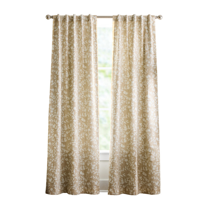 Martha Stewart Amelia Curtain Panel Pair Linen, 37" W x 95" L