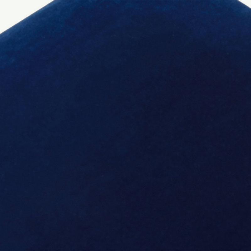 Repose-pieds carré 16 po, velours bleu marine