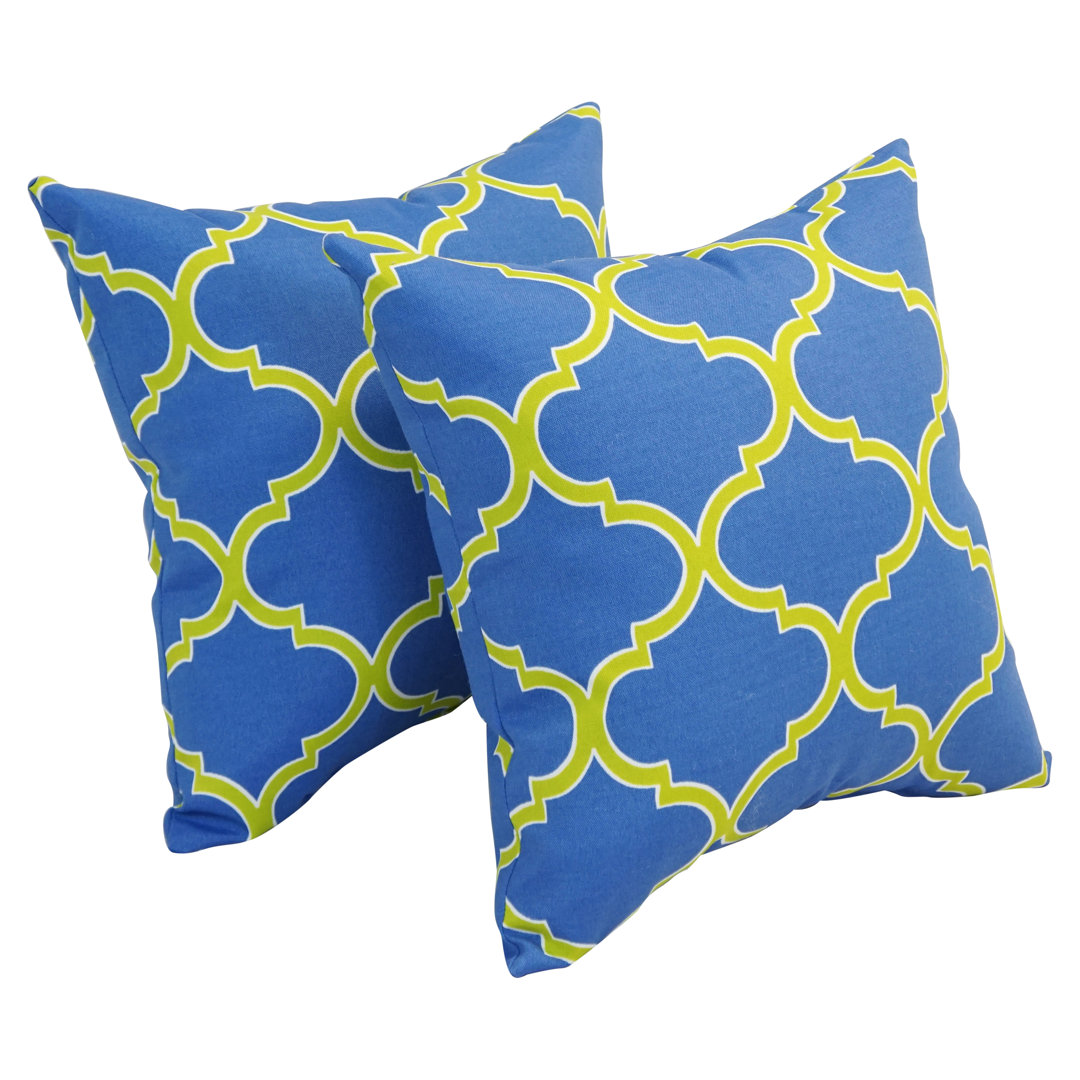 Outdoor Cushion Collection Indoor/Outdoor Geometric Throw Pillow (Set of 2) Blazing Needles 