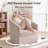 360-Degree Swivel Upholstered Armchair with Accent Pillow-367928017