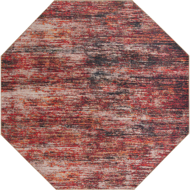 Ikhasa Chenille Abstract Indoor Rug, Octagon 7'7"