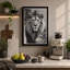 Noble Lion Modern - Wrapped Canvas-337173537-337173556