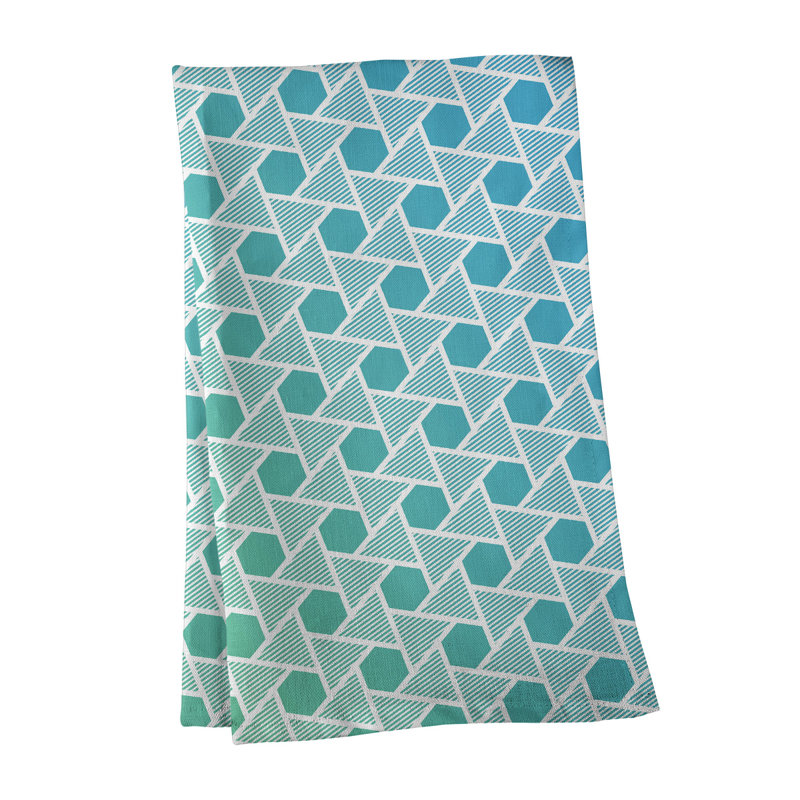 Tea Towel Kitchen Towel, Green/Blue, Cotton Twill