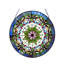  Panneau de fenêtre Tiffany-Glass Edwardian H 22 po