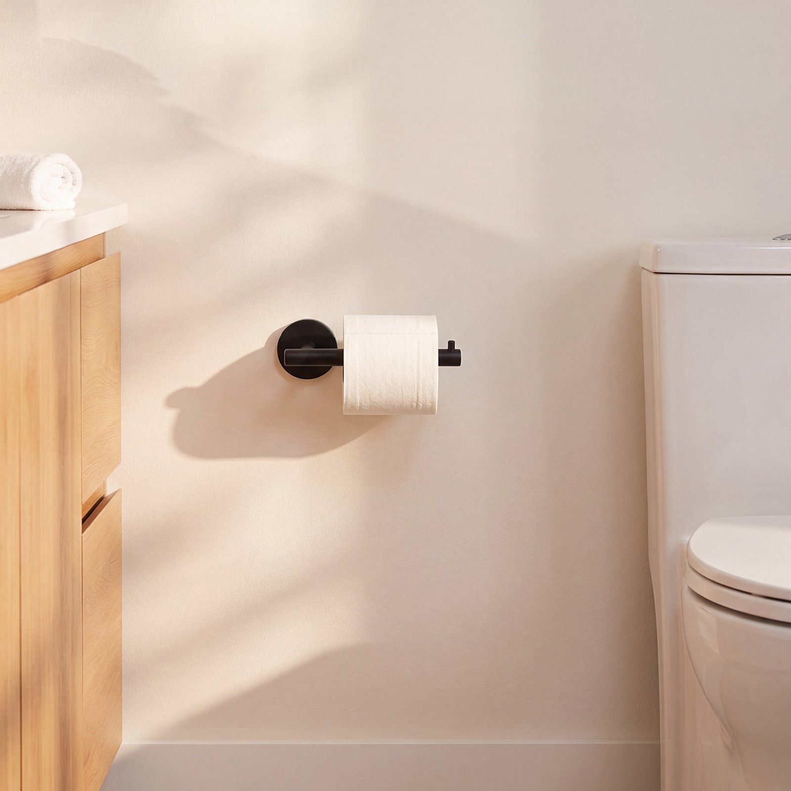 Trinsic Toilet Paper Holder, Matte Black