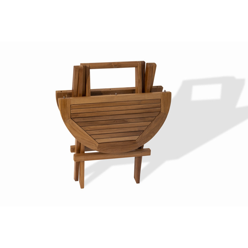 Table de bout pliante ronde en teck de 20 po Paramount