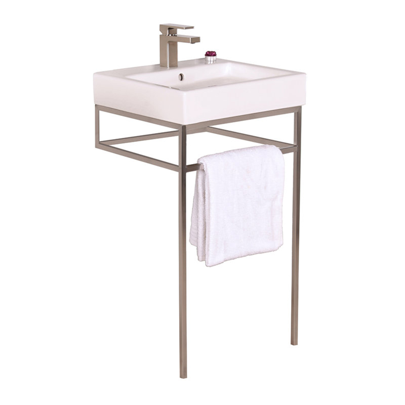 Eleganza Single Hole Bathroom Faucet, Polished Nickel