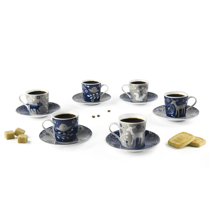 Suomi Porcelain Espresso Cup and Saucer