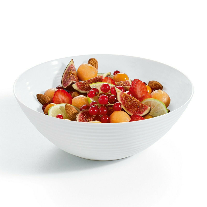 Luminarc Harena Glass Salad Bowl, White