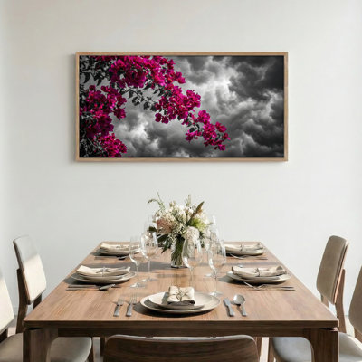 "Floral Sky", ensemble de reproductions d'art sur toile encadrées de 1 48 po x 24 po