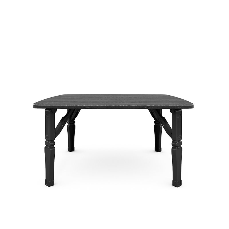 Biehle Four Leg Coffee Table, 35cm H x 70cm W x 70cm D, Black