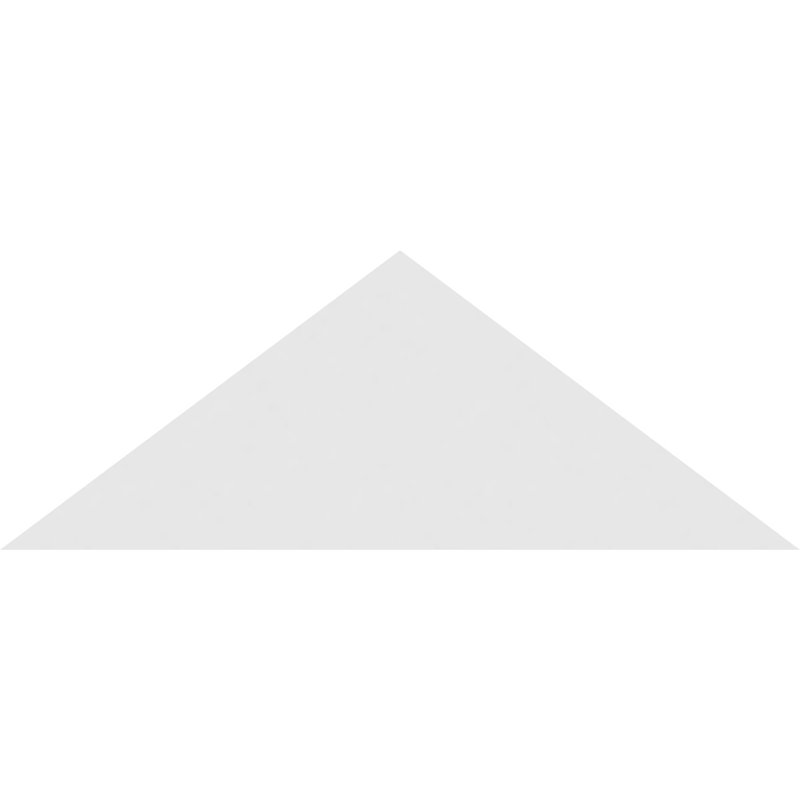 Triangle Surface Mount Non-Functional Brickmould Frame PVC Gable Vent 9/12 Pitch, 15" H x 15" W x 40" D